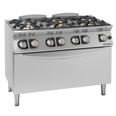 GIORIK - Fourneau feux vifs gaz 6 feux four gaz XL GAZ 120x90x90