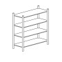 TECNOX - Rayonnage 4 niveaux réglables 100x60x200
