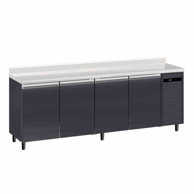 FURNOTEL - Arrière-bar skinplate groupe logé H. 1000 mm 4 portes 540 litres