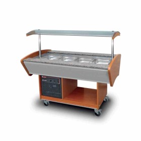 FURNOTEL - Buffet réfrigéré central 4 bacs GN1/1