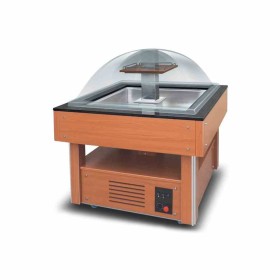 FURNOTEL - Buffet réfrigéré central carré 4 bacs GN1/1