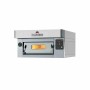ITALFORNI - Four à pizza avec finition Inox Série CL 1 chambre 6 pizzas commandes digitales