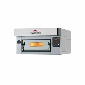 ITALFORNI - Four à pizza avec finition Inox Série CL 1 chambre 6 pizzas commandes digitales