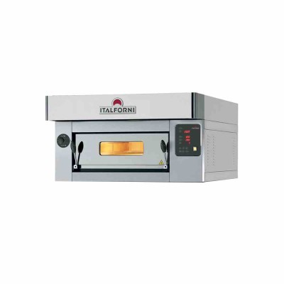 ITALFORNI - Four à pizza avec finition Inox Série CL 1 chambre 8 pizzas commandes digitales