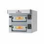 ITALFORNI - Four à pizza avec finition Inox Série CL 2 chambres 12 pizzas commandes digitales