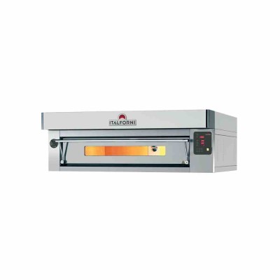 ITALFORNI - Four à pizza inox gamme EURO 1 chambre 12 pizzas Ø 30 cm commandes digitales