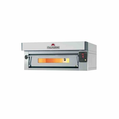 ITALFORNI - Four à pizza inox gamme EURO 1 chambre 6 pizzas Ø 30 cm commandes digitales