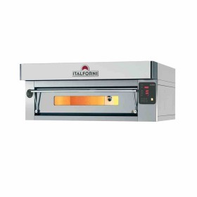 ITALFORNI - Four à pizza inox gamme EURO 1 chambre 6 pizzas Ø 35 cm commandes digitales