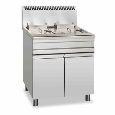 FURNOTEL - Friteuse gaz sur coffre 2 bacs 14 litres