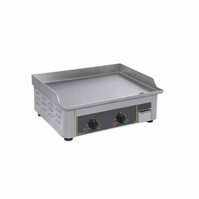 FURNOTEL - Plaque à snacker électrique lisse en inox 2 zones