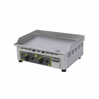 FURNOTEL - Plaque à snacker gaz lisse en inox 2 zones