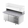 ILSA - Table à pizza positive 0/15°C avec dessus granit 2 portes avec groupe