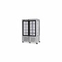 FURNOTEL - Vitrine réfrigérée positive 4 faces vitrées 800 litres 1/2 fixe + 1/2 tournante 2 portes