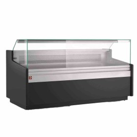 DIAMOND - Fin de série - Comptoir vitrine ventilé avec réserve largeur 1305 mm - Noir