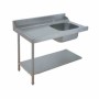 ELETTROBAR - Table de prélavage gauche machines à paniers 500 x 500 ou 600 x 500 évier L. 1200 mm
