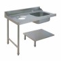 ELETTROBAR - Table de prélavage gauche machines à paniers 500 x 500 ou 600 x 500 évier vide-déchets L. 1200 mm