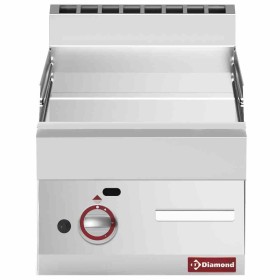DIAMOND - Déclassé - Plaque de cuisson gaz lisse chromé L. 400 mm