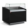 DIAMOND - Déclassé - Comptoir vitrine ventilé avec vitre basse et réserve largeur 1505 mm noir
