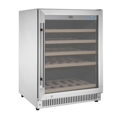 POLAR - Rafraîchisseur à vin dessous de comptoir en inox Série G 51 bouteilles