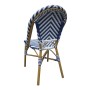 BOLERO - Chaises style parisien en rotin PE bleues (lot de 2)