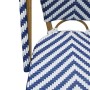 BOLERO - Chaises style parisien en rotin PE bleues (lot de 2)