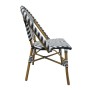 BOLERO - Chaises style parisien en rotin PE noires (lot de 2)
