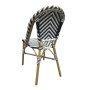 BOLERO - Chaises style parisien en rotin PE noires (lot de 2)
