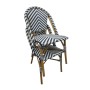 BOLERO - Chaises style parisien en rotin PE noires (lot de 2)