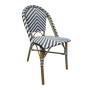 BOLERO - Chaises style parisien en rotin PE noires (lot de 2)