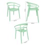 BOLERO - Fauteuils Mateo Café vert menthe (lot de 2)