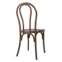 BOLERO - Chaises en résine style bois courbé Soho noyer (lot de 4)
