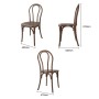BOLERO - Chaises en résine style bois courbé Soho noyer (lot de 4)