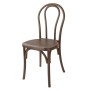BOLERO - Chaises en résine style bois courbé Soho noyer (lot de 4)