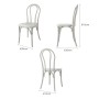 BOLERO - Chaises en résine style bois courbé Soho blanches (lot de 4)