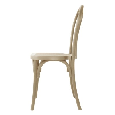 BOLERO - Chaises en résine style bois courbé Soho coloris naturel (lot de 4)