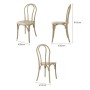 BOLERO - Chaises en résine style bois courbé Soho coloris naturel (lot de 4)