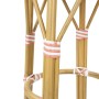 BOLERO - Tabourets de bar en rotin PE style parisien corail (lot de 2)