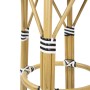 BOLERO - Tabourets de bar en rotin PE style parisien noirs (lot de 2)