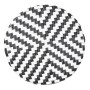 BOLERO - Tabourets de bar en rotin PE style parisien noirs (lot de 2)