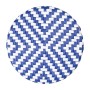 BOLERO - Tabourets de bar en rotin PE style parisien bleus (lot de 2)