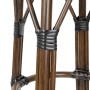 BOLERO - Tabourets de bar en rotin PE style parisien bois foncé noirs (lot de 2)