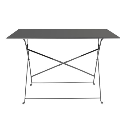 BOLERO - Table de terrasse pliable noire 1100 x 700mm