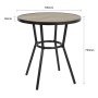 BOLERO - Table ronde d'extérieur Marston noire 700mm