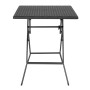 BOLERO - Table pliante carrée noire 620mm
