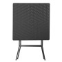 BOLERO - Table pliante carrée noire 620mm