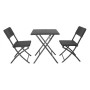 BOLERO - Table pliante carrée noire 620mm