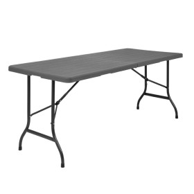 BOLERO - Table pliante rectangulaire effet rotin 1829mm