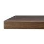BOLERO - Table carrée complète effet bois foncé 700mm