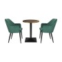 BOLERO - Table ronde complète effet bois foncé 600mm
