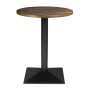 BOLERO - Table ronde complète effet bois foncé 600mm
